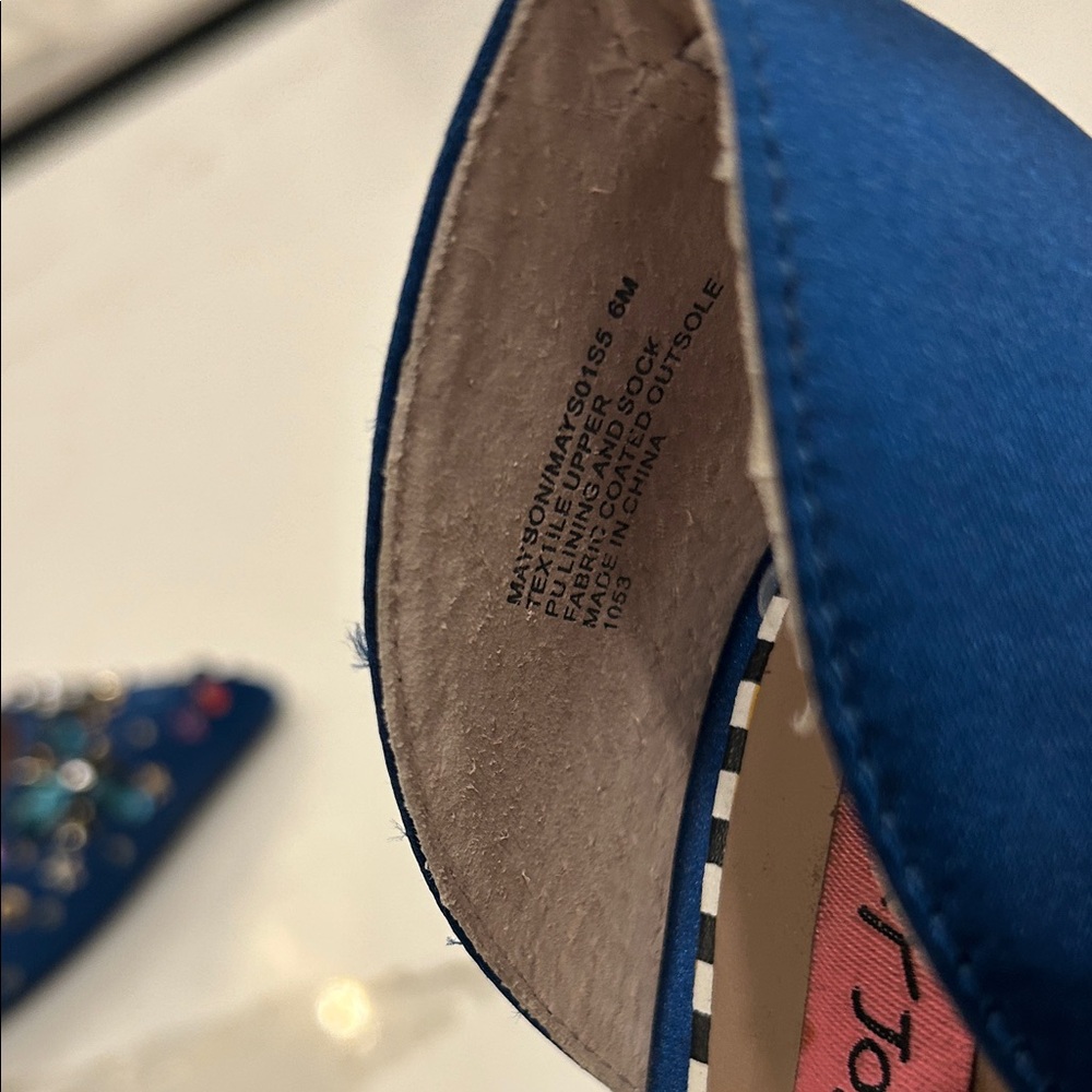 Betsey Johnson Blue Embellished Heels - Picture 5 of 7